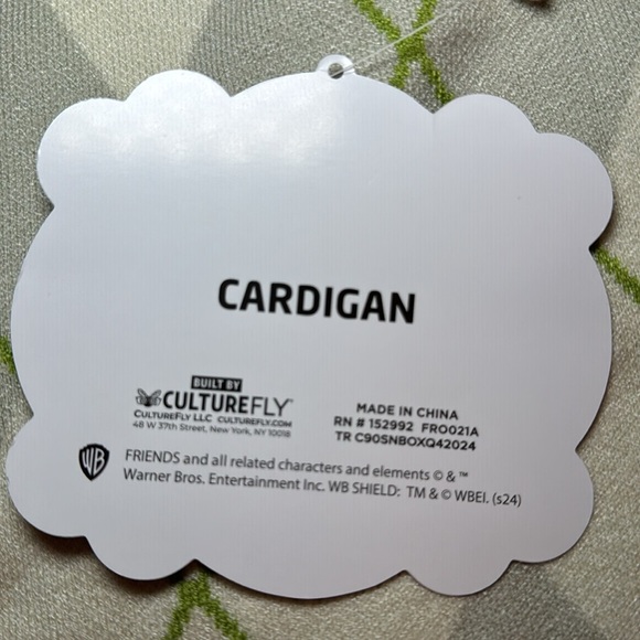 F•R•I•E•N•D•S Central Perk Argyle Cardigan Sweater Size L - Picture 9 of 13